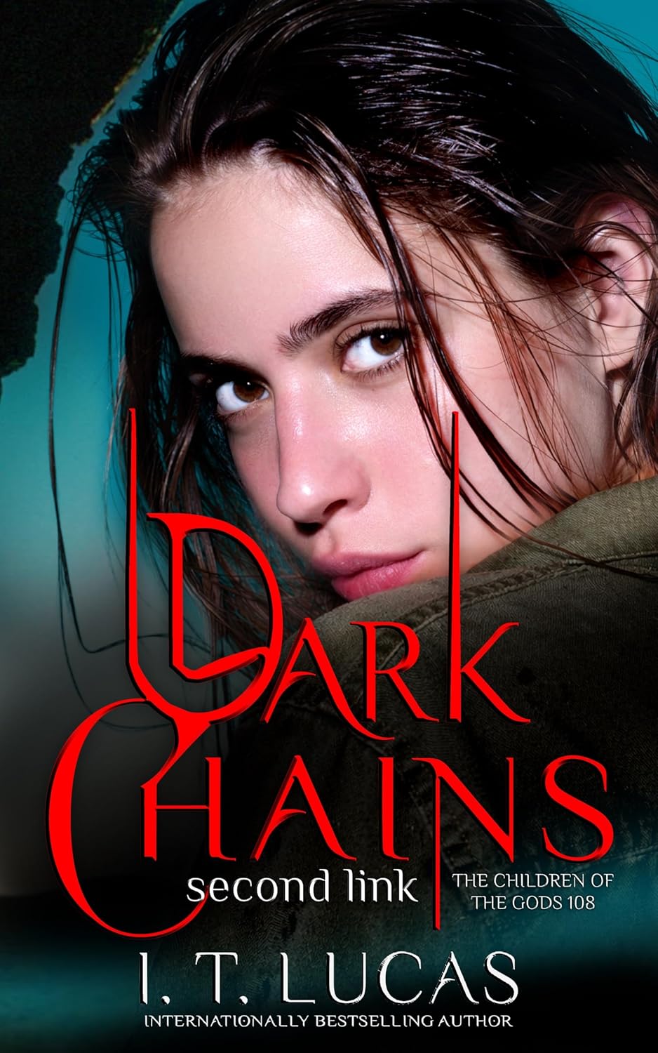 The book cover of Dark Chains by I. T. Lucas, featuring a dark, moody paranormal fantasy romance aesthetic.