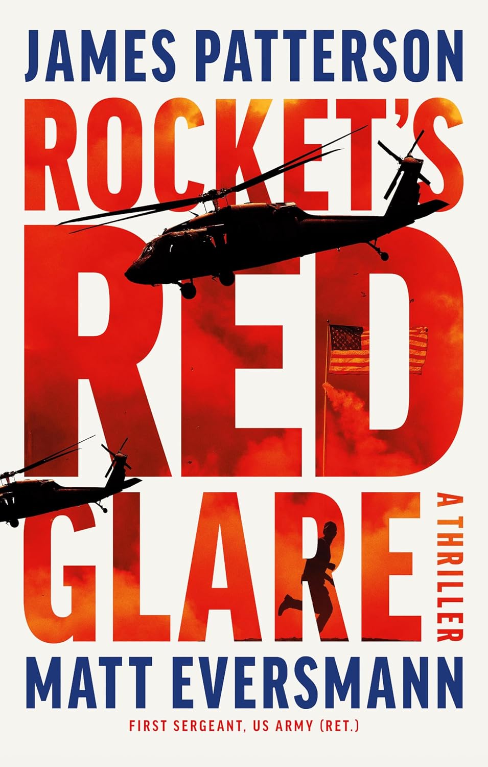 The dramatic book cover of Rocket's Red Glare by James Patterson, highlighting an explosive thriller design, perfect for a Rocket's Red Glare James Patterson review.