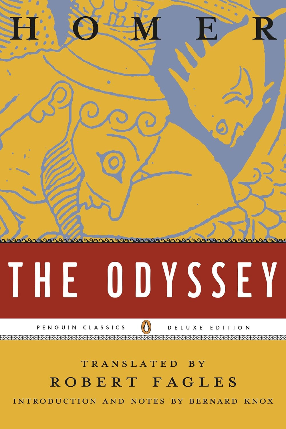 An ancient Greek vessel navigating turbulent seas, illustrating a scene from Homer's The Odyssey review.
